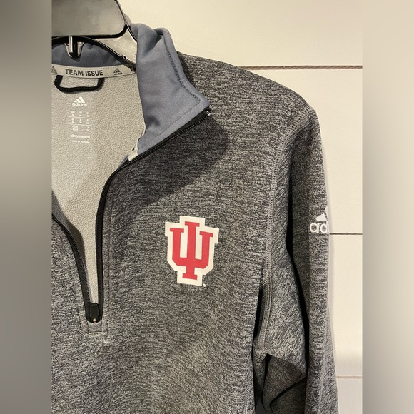 Adidas Indiana Hoosiers Quarter Zip Jacket Mens Medium - Picture 2 of 3